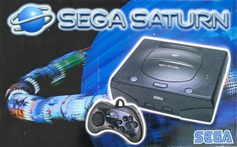 SEGA Saturn Console (Black) w/ Controller and Game shops — Powers On, SOLD AS-IS